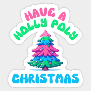 Have a Holly Poly Christmas Polyamorous Pride Sticker